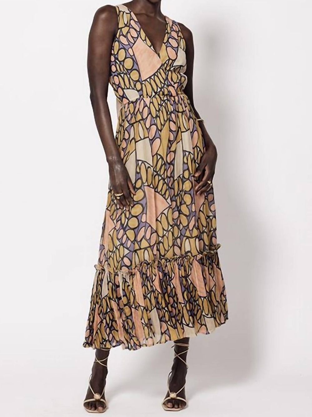 Cleobella Kay Midi Dress In Saguaro Print - in size S